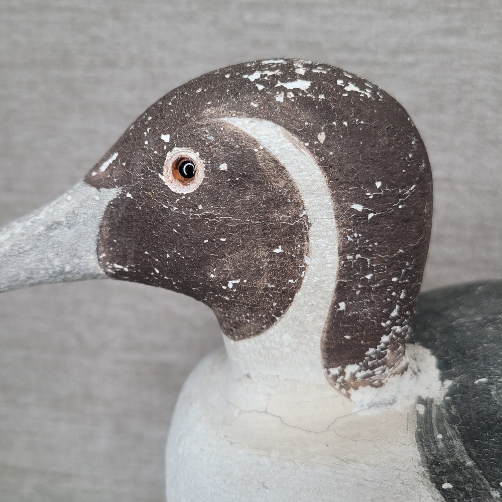 VTG RAM 80 Duck Decoy Richard Morgan Hand Carved Wooden Folk Art Painted Bird - Picture 4 of 16
